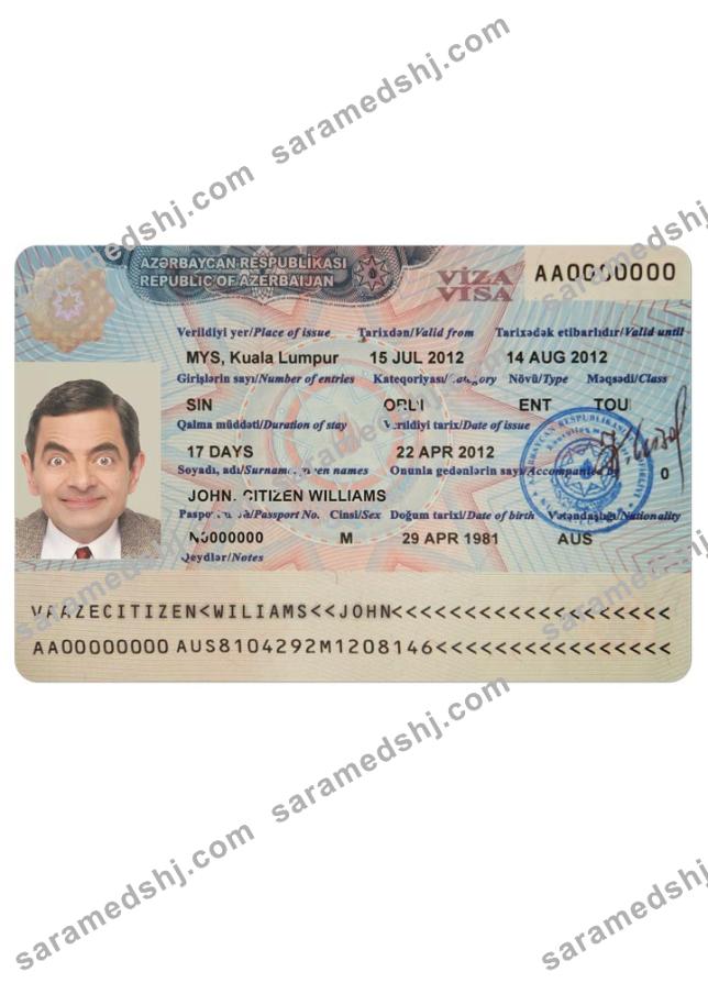 AZERBAIJAN visa